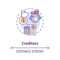 Creditor concept icon
