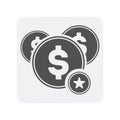 Creditworthiness icon with cash sign