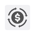 Creditworthiness icon with currency sign