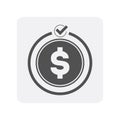 Creditworthiness icon with money sign