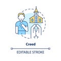 Creed concept icon