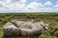 Creeg Tol, aka The Giant`s Footprint, probably a site of a bronze age cairn or hill grave, Cornwall UK