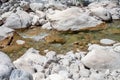creek flowing over the rocks, mountain stream background