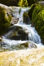 A creek and flowing water close up Royalty Free Stock Photo