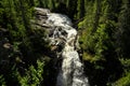 Creek flushing down a mountainside in the Swedish highlands Royalty Free Stock Photo