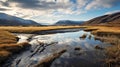 Reflections In A Small Creek: A Stunning Artistic Capture Royalty Free Stock Photo