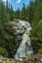 Creek in northern Sweden flushing down a mountainside Royalty Free Stock Photo