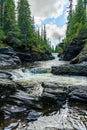 Creek in northern Sweden, flushing and eroding slate rocks