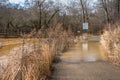 Flooded trails at the park Royalty Free Stock Photo