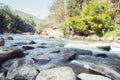 Creek and river, summer season Royalty Free Stock Photo