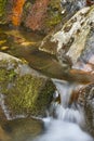 Creek with silk effect. Jarama river in Madrid. La Hiruela