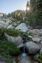 Creek and Sunburst in Sequoia National Park