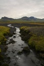 Creek under Snaefellsjokull volcano, Snaefellsnes, Iceland