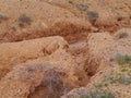 Creeks in the red area of Fuerteventura Royalty Free Stock Photo