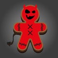 Creep it Real - Halloween Voodoo doll gingerbread man labels design.Halloween dessert. Trick or treat Royalty Free Stock Photo