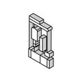 creep testing materials engineering isometric icon vector illustration