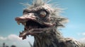 Creepy Bird Zombie: A Surreal And Playful Character Design