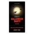 Creepy bloody Halloween party ticket