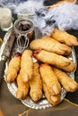 Creepy bloody witch finger cookies with almonds for Halloween