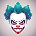 Creepy clown mask. Royalty Free Stock Photo