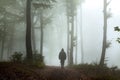 Creepy dark man in the forest