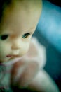 Creepy Doll Face Closeup Royalty Free Stock Photo