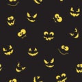 Creepy faces seamless background