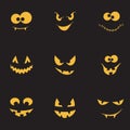 Creepy faces set