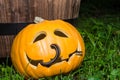 Creepy Halloween Pumpkin Royalty Free Stock Photo