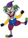 Creepy joker cartoon character