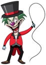 Creepy joker cartoon character