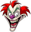 Creepy joker cartoon character