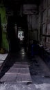 creepy little alley in a slum area