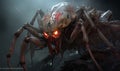 Photo of a creepy spider with glowing eyes Royalty Free Stock Photo