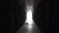 Creepy and nightmarish corridor