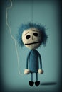 Creepy sad puppet representing mental health issues. Royalty Free Stock Photo