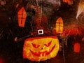 Creepy scenes celebration of Halloween,Invitation for halloween party,