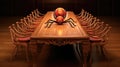 Creepy spider on Halloween table