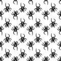 Creepy spider pattern seamless vector