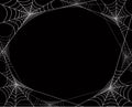 Creepy spider webs frame for Halloween Royalty Free Stock Photo