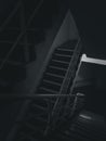 Creepy stairs in the darkness Royalty Free Stock Photo