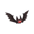 Creepy vampire bat vector Illustration on a white background