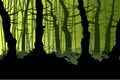 Creepy vector forest Royalty Free Stock Photo