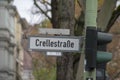 Crellestrasse street sign famous street in Schoneberg Berlin Germany