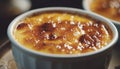 Crem brulee. French dessert. Royalty Free Stock Photo