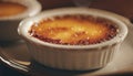 Crem brulee. French dessert. Royalty Free Stock Photo