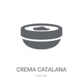 Crema Catalana icon. Trendy Crema Catalana logo concept on white
