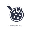 crema catalana icon on white background. Simple element illustration from culture concept