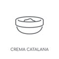 Crema Catalana linear icon. Modern outline Crema Catalana logo c