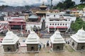 Cremation ceremony along the holy Bagmati River at Pashupatinath Hindu Temple and the Burning Ghats in Kathmandu Nepal - UNESCO